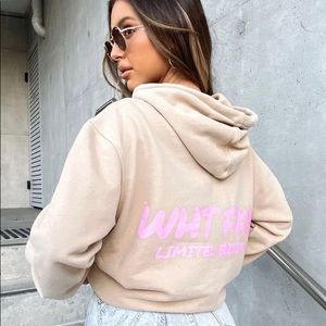 white fox boutique power shift hoodie